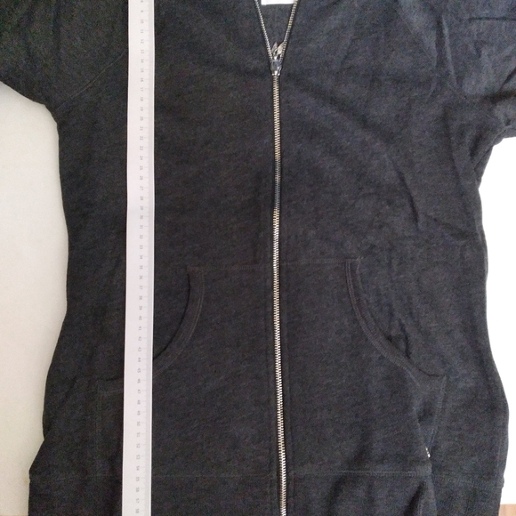 Victoria's Secret VS zip up hoodie shirt jacket, charcoal gray, NEW - Picture 11 of 11
